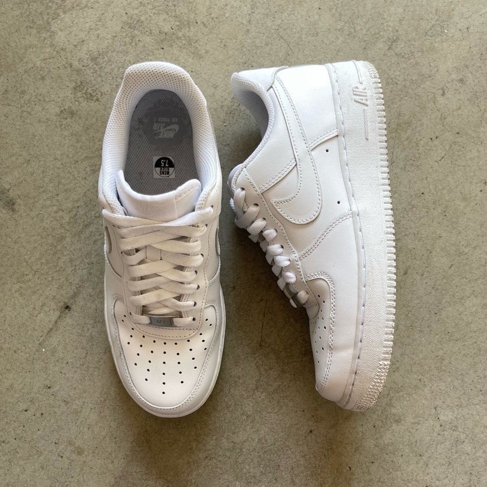 nike airforce 1 gs white mens 7.5 (women’s 9.5 ish)